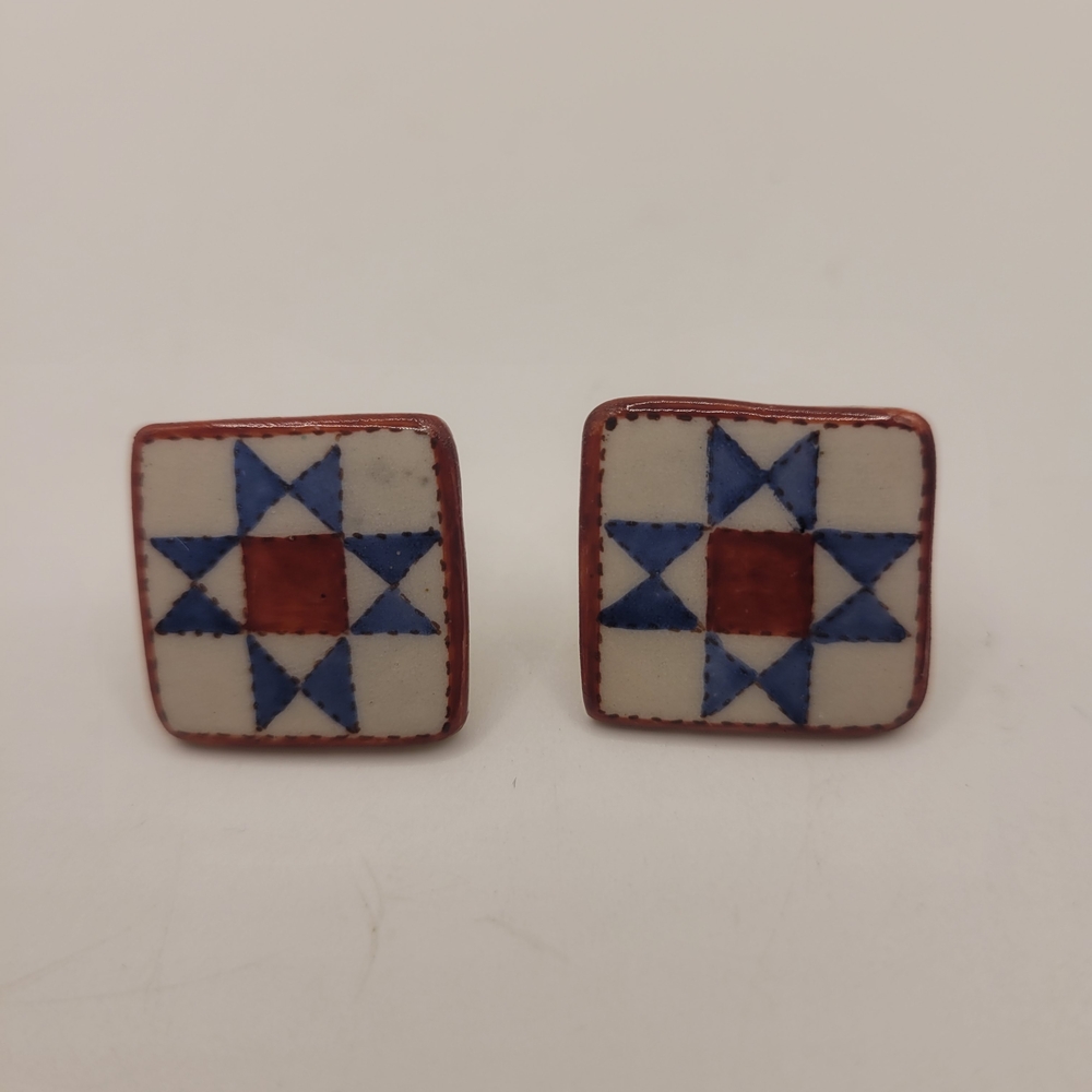 Geometric Square Earrings